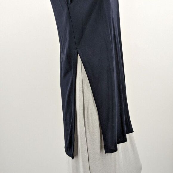 Vintage Yeohlee New York Tunic Blouse Navy Blue Shoulder Pads Size Large - Picture 6 of 14